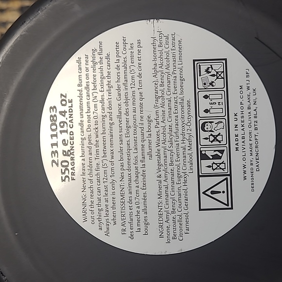 OLIVIA BLAKE LONDON BLACKBERRY + CHESTNUT CANDLE - Picture 5 of 9